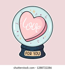 Heart sticker. Vector illustration. Eps 10.