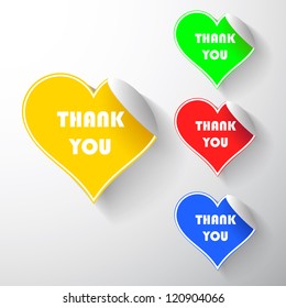 Heart stickers set.