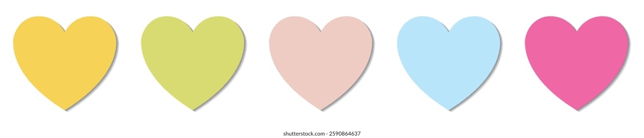 Heart sticky notes – Colourful pastel post it notes, Reminders and to do lists