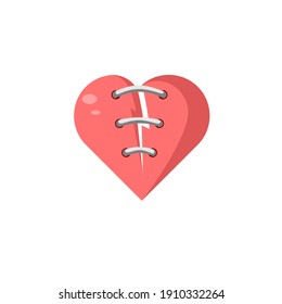 Heart Stitches Vector Illustration Design