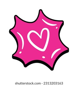 Heart Street Art Sticker Vector Illustration