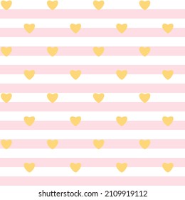HEART AND STRIPE SEAMLESS  PATTERN IN EDITABLE VECTOR FILE
