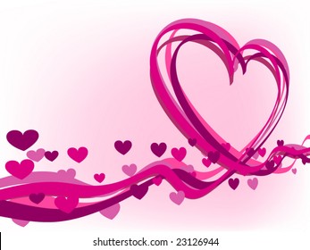 heart from stripes valentine background