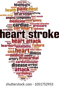 Heart stroke word cloud concept. Vector illustration
