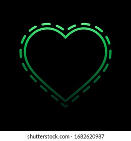 Herz mit Strichen nolan Symbol. Einfache dünne Linie, Vektorillustration von Heartbeat-Symbolen für i und ux, Website oder mobile Anwendungen