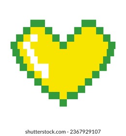 Ein Herz im Stil der Pixelkunst. Vektorgrafik