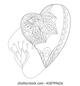 Heart in the style of the sketch
