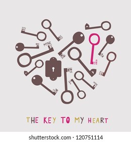heart from the stylized keys