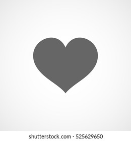 Heart Suit Flat Icon On White Background