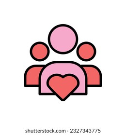 Heart Support Icon Vector Illustration