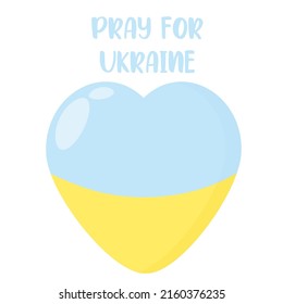 Heart in support for Ukraine flag
