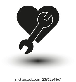 Icono de cirugía cardíaca. Ilustración vectorial. EPS 10.