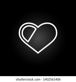 heart surgery neon icon. Elements of Heartbeat set. Simple icon for websites, web design, mobile app, info graphics