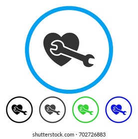 Heart Surgery rounded icon. Vector illustration style is a flat iconic symbol inside a circle, black, grey, blue, green versions. Designed for web and software interfaces.