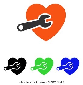 Heart Surgery vector icon. Illustration style is a flat iconic colored symbol with different color versions.