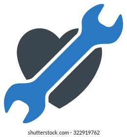 Heart Surgery vector icon. Style is bicolor flat symbol, smooth blue colors, rounded angles, white background.