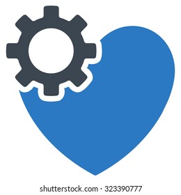 Heart Surgery vector icon. Style is bicolor flat symbol, smooth blue colors, rounded angles, white background.