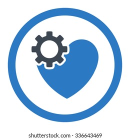 Heart Surgery vector icon. Style is bicolor flat rounded symbol, smooth blue colors, rounded angles, white background.