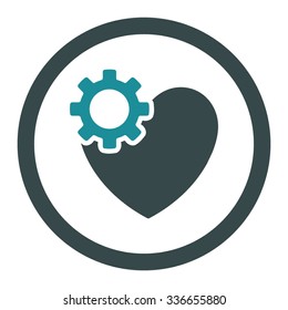 Heart Surgery vector icon. Style is bicolor flat rounded symbol, soft blue colors, rounded angles, white background.