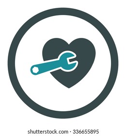 Heart Surgery vector icon. Style is bicolor flat rounded symbol, soft blue colors, rounded angles, white background.