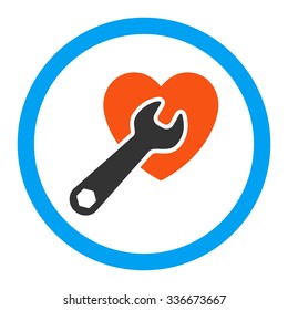 Heart Surgery vector icon. Style is flat rounded symbol, bright colors, rounded angles, white background.