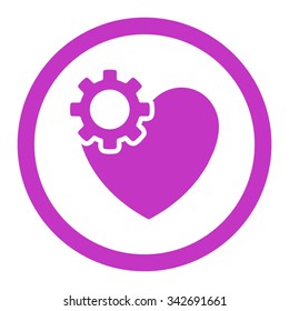 Heart Surgery vector icon. Style is flat rounded symbol, violet color, rounded angles, white background.