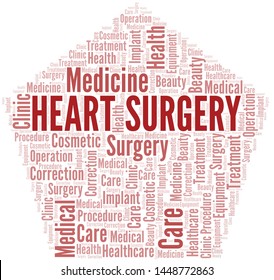 Heart Surgery word cloud vector made with text only