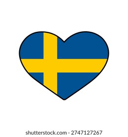 Heart with the Sweden flag
Vector heart with the flag on a white background