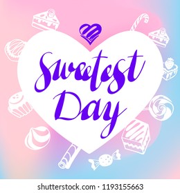 Heart sweetest day logo. Simple illustration of heart sweetest day vector logo for web design