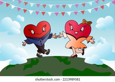 

heart swings on valentines day