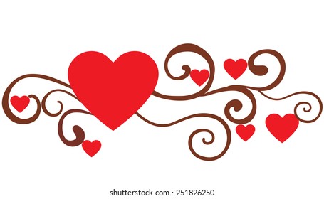 Heart Swirl Background Vector Stock Vector (royalty Free) 251826250 