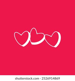 a heart with a swirl on it that says love, on a red background.