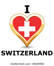 Heart Switzerland Flag