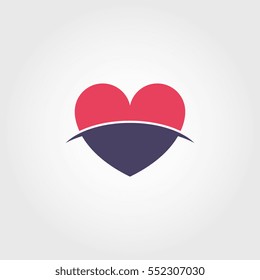 Heart swoosh logo