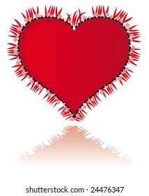Heart with swooshes