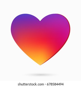 Heart Icon Degrade Gradient Gradient Instagram Stock Vector (Royalty ...