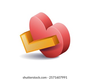 Heart symbol with check mark