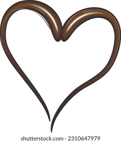 HEART SYMBOL WITH CHOCOLATE COLOR