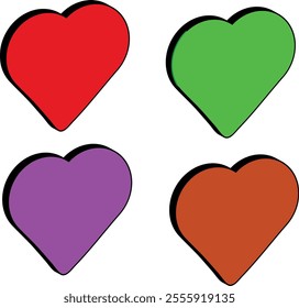 Heart, Symbol color love hearts