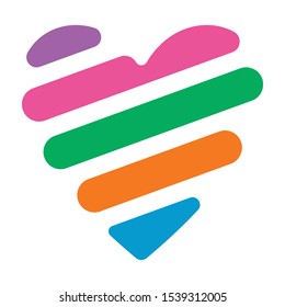 heart symbol from colorful symbol. vector heart symbol