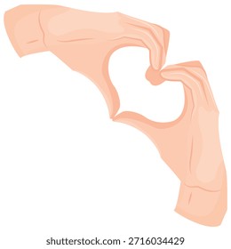 heart symbol composed of human gestures, symbolizing love, care, support and kindness, easily adaptable for any design	