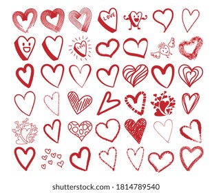 Heart symbol. Digital drawn element for graphic design. Vector EPS 10. 