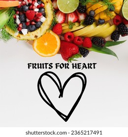 Heart symbol. Fruits diet concept. Food photography of heart made from different fruits isolated white background. High resolution product. 
ripe of fresh vegetables in rainbow colors - pumpkin, tomat