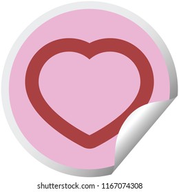 heart symbol graphic vector illustration circular sticker
