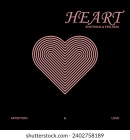 Un símbolo del corazón. Efecto de líneas de semitono. Efecto holograma. Señal del corazón del vector. Símbolo de amor.
