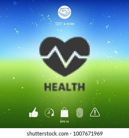 Heart symbol - halftone logo.