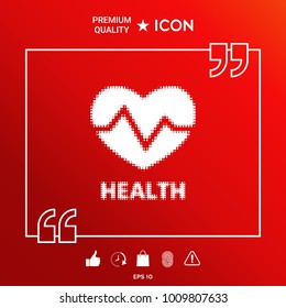 Heart symbol - halftone logo.