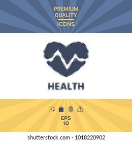 Heart symbol - halftone logo