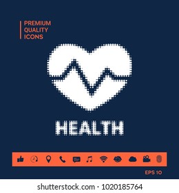 Heart symbol - halftone logo.