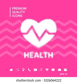 Heart symbol - halftone logo.